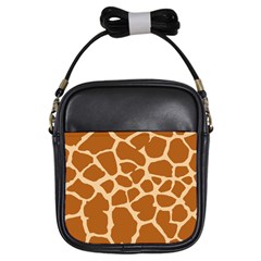 Giraffe Skin Pattern Girls Sling Bag by HermanTelo