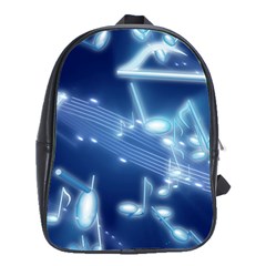 Music Sound Musical Love Melody School Bag (large) by HermanTelo