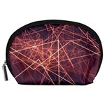 Light Fiber Black Fractal Art Accessory Pouch (Large) Front