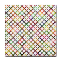 Grid Colorful Multicolored Square Tile Coasters by HermanTelo