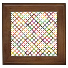 Grid Colorful Multicolored Square Framed Tiles by HermanTelo