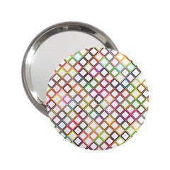 Grid Colorful Multicolored Square 2 25  Handbag Mirrors by HermanTelo