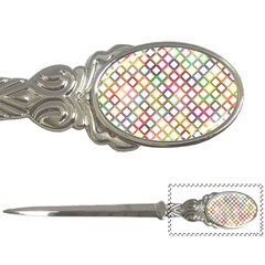 Grid Colorful Multicolored Square Letter Opener by HermanTelo