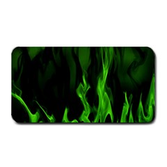 Smoke Flame Abstract Green Medium Bar Mats by HermanTelo