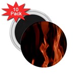 Smoke Flame Abstract Orange Red 2.25  Magnets (10 pack)  Front