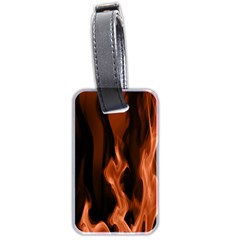 Smoke Flame Abstract Orange Red Luggage Tags (two Sides)