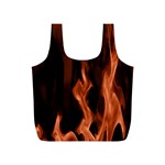 Smoke Flame Abstract Orange Red Full Print Recycle Bag (S) Front