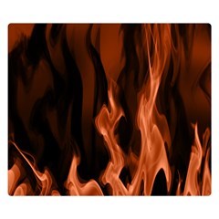Smoke Flame Abstract Orange Red Double Sided Flano Blanket (small) 