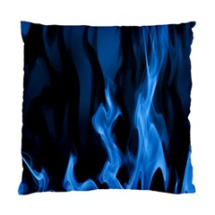 Smoke Flame Abstract Blue Standard Cushion Case (two Sides) by HermanTelo