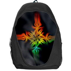 Smoke Rainbow Abstract Fractal Backpack Bag by HermanTelo