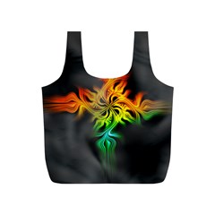 Smoke Rainbow Abstract Fractal Full Print Recycle Bag (s)