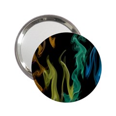 Smoke Rainbow Colors Colorful Fire 2 25  Handbag Mirrors by HermanTelo