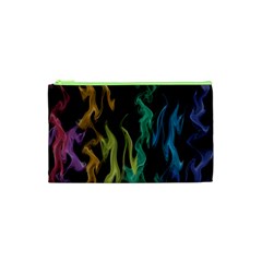 Smoke Rainbow Colors Colorful Fire Cosmetic Bag (xs)