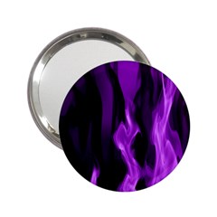 Smoke Flame Abstract Purple 2 25  Handbag Mirrors by HermanTelo