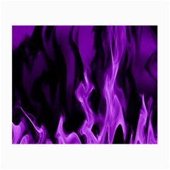 Smoke Flame Abstract Purple Small Glasses Cloth by HermanTelo