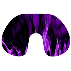 Smoke Flame Abstract Purple Travel Neck Pillows