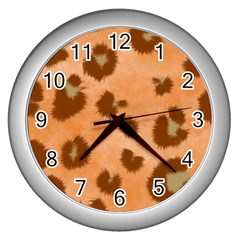 Seamless Tile Background Abstract Wall Clock (Silver)