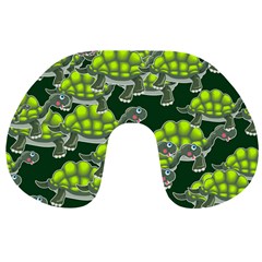 Seamless Turtle Green Travel Neck Pillows