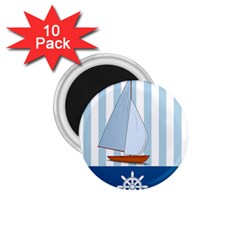 Yacht Boat Nautical Ship 1 75  Magnets (10 Pack)  by HermanTelo