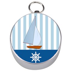 Yacht Boat Nautical Ship Silver Compasses