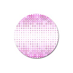 Square Pink Pattern Decoration Magnet 3  (round) by HermanTelo