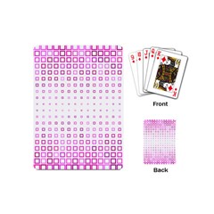 Square Pink Pattern Decoration Playing Cards (Mini)