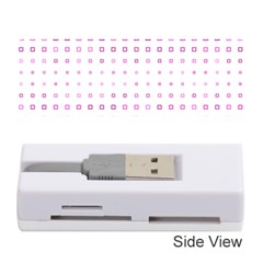 Square Pink Pattern Decoration Memory Card Reader (stick) by HermanTelo