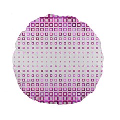 Square Pink Pattern Decoration Standard 15  Premium Flano Round Cushions