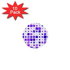 Square Purple Angular Sizes 1  Mini Buttons (10 Pack)  by HermanTelo