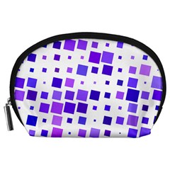 Square Purple Angular Sizes Accessory Pouch (large)