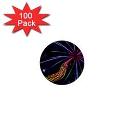 Stars Space Firework Burst Light 1  Mini Buttons (100 Pack)  by HermanTelo