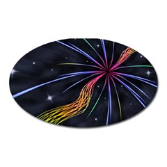 Stars Space Firework Burst Light Oval Magnet by HermanTelo