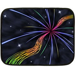 Stars Space Firework Burst Light Double Sided Fleece Blanket (mini)  by HermanTelo