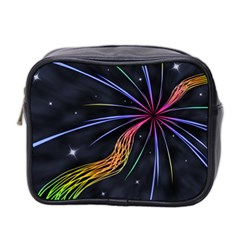 Stars Space Firework Burst Light Mini Toiletries Bag (two Sides) by HermanTelo