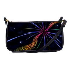 Stars Space Firework Burst Light Shoulder Clutch Bag by HermanTelo