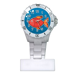 Sketch Nature Water Fish Cute Plastic Nurses Watch