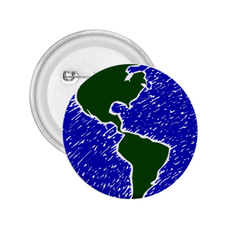 Globe Drawing Earth Ocean 2.25  Buttons