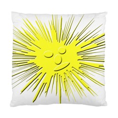 Smilie Sun Emoticon Yellow Cheeky Standard Cushion Case (two Sides) by HermanTelo