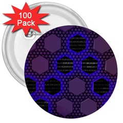 Networking Communication Technology 3  Buttons (100 Pack)  by HermanTelo