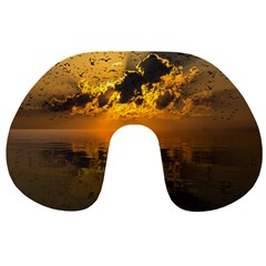 Sunset Reflection Birds Clouds Sky Travel Neck Pillows