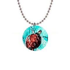 Tortoise Marine Animal Shell Sea 1  Button Necklace by HermanTelo