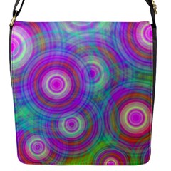 Circle Colorful Pattern Background Flap Closure Messenger Bag (s)