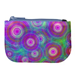 Circle Colorful Pattern Background Large Coin Purse
