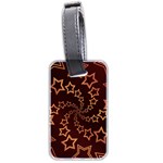 Gold Stars Spiral Chic Luggage Tags (Two Sides) Front
