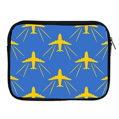 Aircraft Texture Blue Yellow Apple Ipad 2/3/4 Zipper Cases