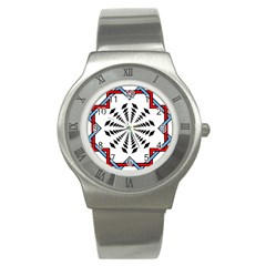 Star Illusion Mandala Stainless Steel Watch by HermanTelo