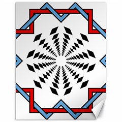 Star Illusion Mandala Canvas 18  X 24  by HermanTelo