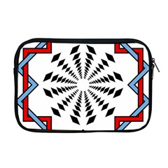 Star Illusion Mandala Apple Macbook Pro 17  Zipper Case by HermanTelo