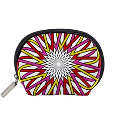 Sun Abstract Mandala Accessory Pouch (small) by HermanTelo