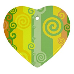Ring Kringel Background Abstract Yellow Ornament (heart) by HermanTelo